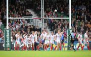 18 October 2008; Chris Malone, Harlequins, converts the third try of the game against Ulster. Heineken Cup Pool 4 Round 2, Harlequins v Ulster, The Stoop, Twickenham, England. Picture credit: Matt Browne / SPORTSFILE