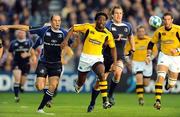 18 October 2008; Paul Sackey, London Wasps, is tackled by Girvan Dempsey, Leinster. Heineken Cup, Pool 2 Round 2, Leinster v London Wasps, RDS, Dublin. Picture credit: Pat Murphy / SPORTSFILE