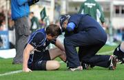 18 October 2008; Leinster's Brian O'Driscoll receives medical attention during the game. Heineken Cup, Pool 2 Round 2, Leinster v London Wasps, RDS, Dublin. Picture credit: Pat Murphy / SPORTSFILE