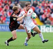 19 October 2008; Tomas O'Leary, Munster, is tackled by Dwayne Peel, Sale Sharks. Heineken Cup Pool 1 Round 2, Sale Sharks v Munster, Edgeley Park, Stockport, England. Picture credit: Matt Browne / SPORTSFILE