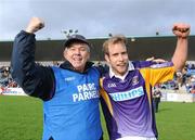 19 October 2008; Kilmacud Crokes manager Paddy Carr celebrates with Brian Kavanagh after the game. Dublin Senior Football Semi-Final Replay, St Vincent's v Kilmacud Crokes, Parnell Park, Dublin. Picture credit: Pat Murphy / SPORTSFILE