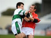19 October 2008; Brendan O'Connell, Timahoe, in action against Malachy McNulty, Portlaoise. Laois Senior Football Final, Portlaoise v Timahoe, O'Moore Park, Portlaoise, Co. Laois. Picture credit: Stephen McCarthy / SPORTSFILE