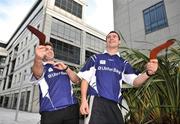 17 October 2008; Ulster Bank employees and GAA stars, Dublin's Bryan Cullen, left, and Galway's Finian Hanley as they head off to Australia to represent Ireland in the upcoming International Rules Series. Kerry’s Kieran Donaghy makes up the trio of Ulster Bank staff on the Irish team. Ulster Bank, George’s Quay, Dublin. Picture credit: David Maher / SPORTSFILE