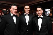 17 October 2008; Tyrone players, from left, Conor Gormley, Enda McGinley and Davy Harte at the GAA All-Stars Awards 2008 Sponsored by Vodafone. Citywest Hotel, Conference, Leisure & Golf Resort, Dublin. Picture credit: Ray McManus / SPORTSFILE