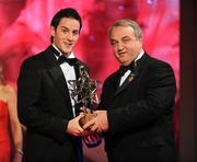 17 October 2008; Davy Harte of Tyrone is presented with his GAA All-Star award by Nickey Brennan, GAA President, during the 2008 GAA All-Stars sponsored by Vodafone. Citywest Hotel, Conference, Leisure & Golf Resort, Dublin. Picture credit: Brendan Moran / SPORTSFILE
