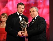 17 October 2008; Tomas O Se of Kerry is presented with his GAA All-Star award by Nickey Brennan, GAA President, during the 2008 GAA All-Stars sponsored by Vodafone. Citywest Hotel, Conference, Leisure & Golf Resort, Dublin. Picture credit: Brendan Moran / SPORTSFILE