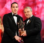 17 October 2008; Declan O'Sullivan of Kerry is presented with his GAA All-Star award by Nickey Brennan, GAA President, during the 2008 GAA All-Stars sponsored by Vodafone. Citywest Hotel, Conference, Leisure & Golf Resort, Dublin. Picture credit: Brendan Moran / SPORTSFILE