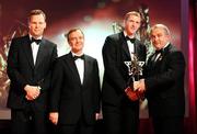 17 October 2008; Henry Shefflin of Kilkenny is presented with his GAA All-Star award by Nickey Brennan, GAA President, in the company of Minister for Arts, Sport and Tourism, Martin Cullen T.D., and Charles Butterworth, CEO Vodafone Ireland, left, during the 2008 GAA All-Stars sponsored by Vodafone. Citywest Hotel, Conference, Leisure & Golf Resort, Dublin. Picture credit: Brendan Moran / SPORTSFILE