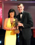 17 October 2008; Eoin Kelly of Waterford, with his wife Sharon, after being presented with his GAA All-Star award during the 2008 GAA All-Stars sponsored by Vodafone. Citywest Hotel, Conference, Leisure & Golf Resort, Dublin. Picture credit: Brendan Moran / SPORTSFILE