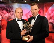 17 October 2008; Shane Ryan with his Vodafone GAA All-Star award and Charles Butterworth, CEO Vodafone Ireland, at the GAA All-Stars Awards 2008 sponsored by Vodafone. Citywest Hotel, Conference, Leisure & Golf Resort, Dublin. Picture credit: Ray McManus / SPORTSFILE
