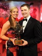 17 October 2008; Enda McGinley of Tyrone with his Vodafone GAA All-Star award and Geardine McGinley at the GAA All-Stars Awards 2008 Sponsored by Vodafone. Citywest Hotel, Conference, Leisure & Golf Resort, Dublin. Picture credit: Ray McManus / SPORTSFILE