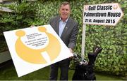 16 July 2015; Former Republic of Ireland international Packie Bonner, at the official launch of the 2015 Packie Bonner Golf Classic in aid of Spina Bifida Hydrocephalous Ireland. Contact plandy@sbhi.ie for team bookings and sponsorship opportunities, to help raise vital funds for this very worthy cause. Leeson Street, Dublin. Picture credit: Matt Browne / SPORTSFILE