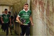 16 July 2015; Limerick players including Colin Ryan make their way out for the start of the game. Bord Gáis Energy Munster GAA U21 Hurling Championship, Semi-Final, Limerick v Tipperary. Gaelic Grounds, Limerick. Picture credit: Diarmuid Greene / SPORTSFILE