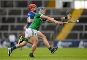 16 July 2015; Michael Casey, Limerick, in action against Colin O'Riordan, Tipperary. Bord Gáis Energy Munster GAA U21 Hurling Championship, Semi-Final, Limerick v Tipperary. Gaelic Grounds, Limerick. Picture credit: Dáire Brennan / SPORTSFILE