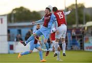 17 July 2015; Sean Brennan, Drogheda United, in action against Kenny Browne, St Patrick's Athletic. SSE Airtricity League, Premier Division, Drogheda United v St Patrick's Athletic. United Park, Drogheda, Co. Louth. Photo by Sportsfile