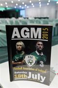 18 July 2015; General view before the start of the Football Association of Ireland AGM. Clarion Hotel, Sligo. Picture credit: David Maher / SPORTSFILE