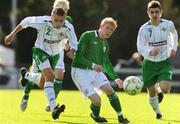 21 October 2008; Luke Williams, Republic of Ireland, in action against Ryan McLaughlin, Northern Ireland. U16 International Friendly, Republic of Ireland v Northern Ireland, Home Farm FC, Whitehall, Dublin, Dublin. Picture credit: Brian Lawless / SPORTSFILE