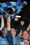 19 October 2008; Ballyroan Abbey captain Dara Phelan lifts the cup after his side's victory over Park/Ratheniska. Laois Intermediate Football Final, Ballyroan Abbey v Park/Rathhenisha, O'Moore Park, Portlaoise, Co. Laois. Picture credit: Stephen McCarthy / SPORTSFILE