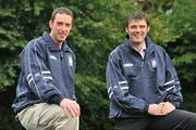 20 October 2008; Dublin football star Barry Cahill, left, and GPA National Development Officer Dara McGarty in DCU to celebrate the fifth anniversary of the partnership between the GPA and Energise Sport. GPA Energise Sport Celebrates 5th Anniversary, Dublin City University, Dublin. Picture credit: David Maher / SPORTSFILE