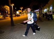 19 October 2008; Ireland's Leighton Glynn arrives at Perth Airport for the 2008 International Rules tour. Perth, Australia. Picture credit: Tony McDonough / SPORTSFILE