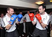 20 October 2008; Kildare players Ronan Sweeney, left and Dermot Earley at the launch of the Kildare GAA Fight Night. Time: bar + venue, Naas, Co. Kildare. Picture credit: David Maher / SPORTSFILE