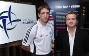 20 October 2008; Kildare manager Kieran McGeeney with Alan McGuirke, General manager, Time: bar + venue, Naas, at the launch of the Kildare GAA Fight Night. Time: bar + venue, Naas, Co. Kildare. Picture credit: David Maher / SPORTSFILE
