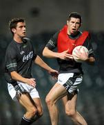 21 October 2008; Ireland captain Sean Cavanagh, Tyrone, and Colm Begley, Brisbane Lions and Laois, in action during Ireland International Rules squad training. 2008 International Rules tour, Subiaco Oval, Perth, Australia. Picture credit: Ray McManus / SPORTSFILE