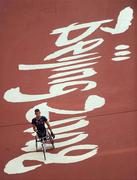 15 September 2008; A general view of an athlete after the Men's 100m - T54 heats. Beijing Paralympic Games 2008, Men's 100m - T54, Heat 3, National Stadium, Olympic Green, Beijing, China. Picture credit: Brian Lawless / SPORTSFILE