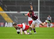 18 July 2015; Niall Holly, Derry, in action against Michael Lundy, Galway. GAA Football All-Ireland Senior Championship, Round 3B, Galway v Derry, Pearse Stadium, Salthill, Co. Galway. Photo by Sportsfile