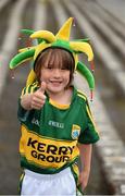 18 July 2015; Kerry supporter Jayden Foley, age 6, from Farranfore, Co. Kerry, ahead of the game. Munster GAA Football Senior Championship Final Replay, Kerry v Cork. Fitzgerald Stadium, Killarney, Co. Kerry. Picture credit: Stephen McCarthy / SPORTSFILE