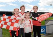 18 July 2015; Tyrone supporters, The Morris siblings, from left to right, Eva May Morris, aged 8, Jean Luc Morris, aged 12, Maggie Sue Morris, aged 6, and Shann-Rose Morris, aged 9, from Greystone, Co. Tyrone. Championship, Round 3B, Tipperary v Tyrone. Semple Stadium, Thurles, Co. Tipperary. Picture credit: Diarmuid Greene / SPORTSFILE