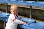 18 July 2015; Tyrone supporter Sarah Conroy, aged 1, from Moy, Co. Tyrone, before the game. Championship, Round 3B, Tipperary v Tyrone. Semple Stadium, Thurles, Co. Tipperary. Picture credit: Diarmuid Greene / SPORTSFILE