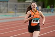 18 July 2015; Leah Farnan, Nenagh Olympic AC, on her way to winning the Girls U19 4x400 metres. GloHealth National Juvenile Relay and B Championships. Harriers Stadium, Tullamore, Co. Offaly. Picture credit: Piaras Ó Mídheach / SPORTSFILE