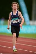 18 July 2015; Danny Kelly, Belgooly AC, on his way to winning the Boys U12 4x100 metres. GloHealth National Juvenile Relay and B Championships. Harriers Stadium, Tullamore, Co. Offaly. Picture credit: Piaras Ó Mídheach / SPORTSFILE