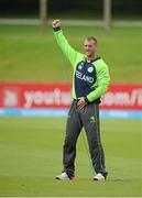 19 July 2015;  John Mooney, Ireland, warms up before the game. ICC World Twenty20 Qualifier 2015, Ireland v Jersey. Malahide, Dublin. Picture credit: Piaras O Midheach / ICC / SPORTSFILE