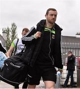 19 July 2015; Mayo captain Keith Higgins arrives ahead of the game. Connacht GAA Football Senior Championship Final, Mayo v Sligo, Dr. Hyde Park, Roscommon. Picture credit: David Maher / SPORTSFILE