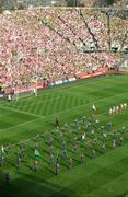 21 September 2008; The Artane Band leads the teams during the pre-match parade. GAA Football All-Ireland Senior Championship Final, Kerry v Tyrone, Croke Park, Dublin. Picture credit: Ray McManus / SPORTSFILE