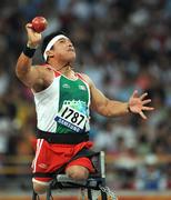 15 September 2008; Mexico's Enrique Sanchez in action during the Men's Shot Put - F55/56 Final. Beijing Paralympic Games 2008, Men's Shot Put - F55/56 Final, National Stadium, Olympic Green, Beijing, China. Picture credit: Brian Lawless / SPORTSFILE