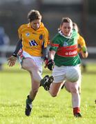 26 October 2008; Claire Kelly, St. Brigid's, in action against Michelle McGing, St Carnacon. VHI Healthcare Connacht Senior Club Ladies Football Final, Carnacon, Mayo v St Brigid's, Ballintubber, Co. Mayo. Photo by Sportsfile