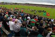 19 July 2015; The two teams during the pre-match parade. Connacht GAA Football Senior Championship Final, Mayo v Sligo, Dr. Hyde Park, Roscommon. Photo by Sportsfile