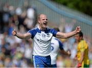 19 July 2015; Dick Clerkin, Monaghan, celebrates at the final whistle. Ulster GAA Football Senior Championship Final, Donegal v Monaghan, St Tiernach's Park, Clones, Co. Monaghan. Picture credit: Dáire Brennan / SPORTSFILE