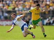19 July 2015; Dessie Mone, Monaghan, in action against Mark McHugh, Donegal. Ulster GAA Football Senior Championship Final, Donegal v Monaghan, St Tiernach's Park, Clones, Co. Monaghan. Picture credit: Oliver McVeigh / SPORTSFILE