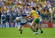19 July 2015; Fintan Kelly, Monaghan, in action against Karl Lacey, Donegal. Ulster GAA Football Senior Championship Final, Donegal v Monaghan, St Tiernach's Park, Clones, Co. Monaghan. Picture credit: Dáire Brennan / SPORTSFILE