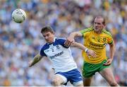 19 July 2015; Dessie Mone, Monaghan, in action against Neil Gallagher, Donegal. Ulster GAA Football Senior Championship Final, Donegal v Monaghan, St Tiernach's Park, Clones, Co. Monaghan. Picture credit: Dáire Brennan / SPORTSFILE