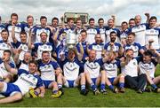 19 July 2015; Monaghan captain Conor McManus and team-mates celebrate with the Anglo Celt cup following their victory. Ulster GAA Football Senior Championship Final, Donegal v Monaghan, St Tiernach's Park, Clones, Co. Monaghan. Picture credit: Stephen McCarthy / SPORTSFILE