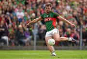 19 July 2015; Aidan O'Shea, Mayo, shoots to score his side's fifth goal. Connacht GAA Football Senior Championship Final, Mayo v Sligo, Dr. Hyde Park, Roscommon. Photo by Sportsfile