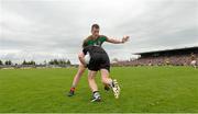 19 July 2015; Cillian O'Connor, Mayo, in action against Niall Murphy, Sligo. Connacht GAA Football Senior Championship Final, Mayo v Sligo, Dr. Hyde Park, Roscommon. Photo by Sportsfile