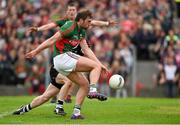 19 July 2015; Aidan O'Shea, Mayo, shoots to score his side's fourth goal. Connacht GAA Football Senior Championship Final, Mayo v Sligo, Dr. Hyde Park, Roscommon. Photo by Sportsfile