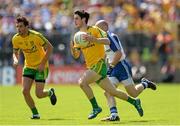 19 July 2015; Ryan McHugh, Donegal, in action against Stephen Gollogly, Monaghan. Ulster GAA Football Senior Championship Final, Donegal v Monaghan, St Tiernach's Park, Clones, Co. Monaghan. Picture credit: Oliver McVeigh / SPORTSFILE