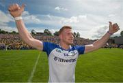 19 July 2015; Kieran Hughes, Monaghan, celebrates following his side's victory. Ulster GAA Football Senior Championship Final, Donegal v Monaghan, St Tiernach's Park, Clones, Co. Monaghan. Picture credit: Stephen McCarthy / SPORTSFILE
